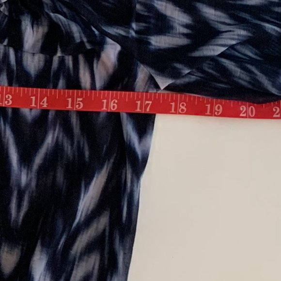 EUC INC International Concepts Woman's Blouse Navy Blue/White Sz PP Long Sleeve - Picture 8 of 14